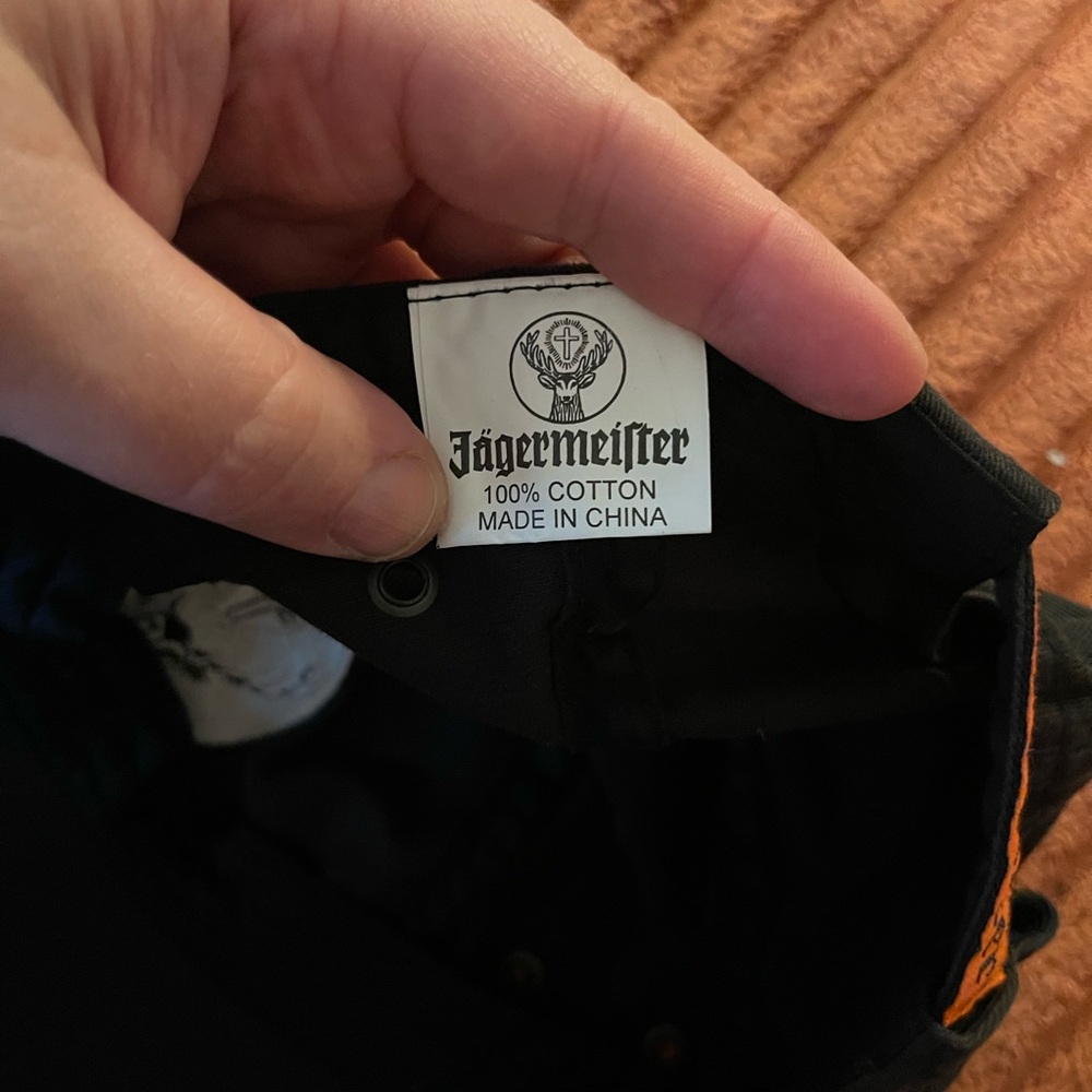 5/$25 Jagermeister Black Hat with White Logo - Picture 3 of 4